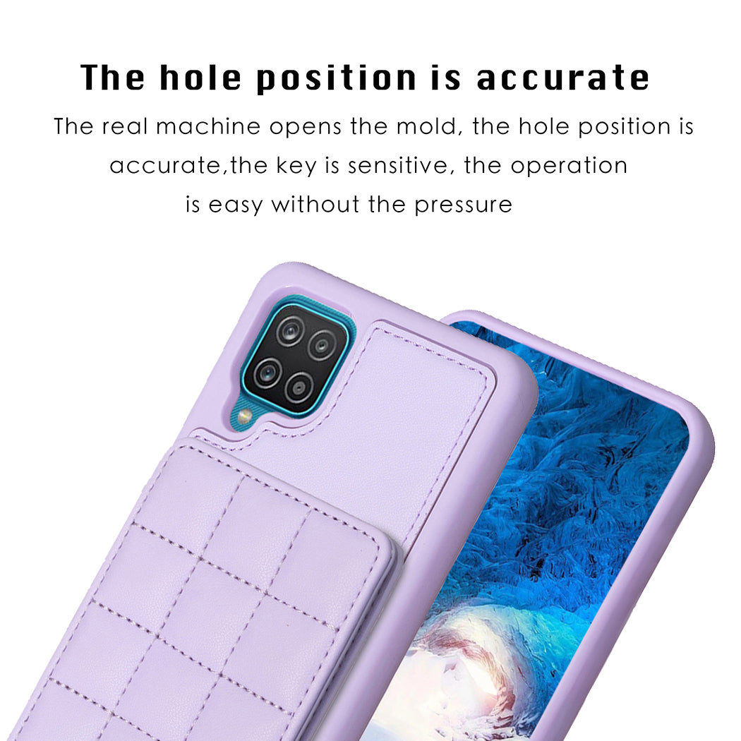 Style-BF24 Leather Coated TPU Case for Samsung Galaxy A12 Kickstand Card Holder Phone Cover Style-BF24 Leather Coated TPU Case for Samsung Galaxy A12 Kickstand Card Holder Phone Cover